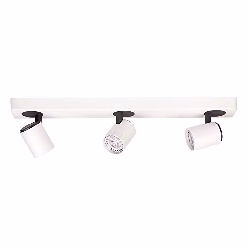 Netlighting Modern 3-Light Aluminium Ceiling Spotlights in White and Black with GU10 Shades