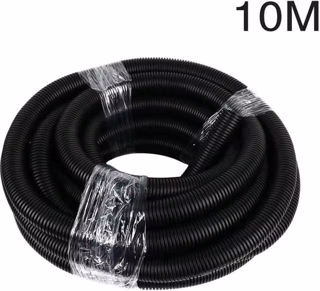 VOGREX Black Corrugated Flexible PVC Pond Hose for Garden Filter Pumps – 1