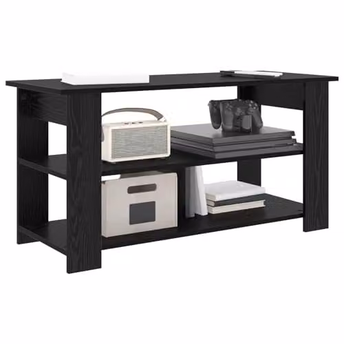 vidaXL Modern TV Stand in Black, W/D/H: 100 x 40 x 50 cm