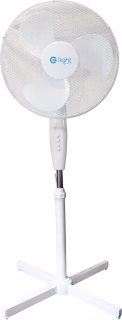 EKO-LIGHT 16 inch White Pedestal Fan with Oscillation