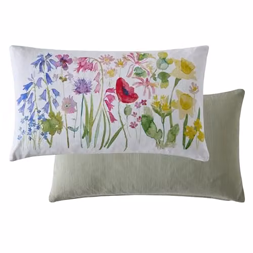 Bluebellgray Isolation Garden Floral Cotton Cushion, Multicolour, W: 50 cm, H: 30 cm – 2