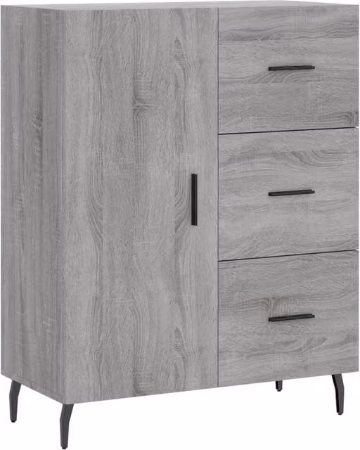 Berkfield Home Grey Sonoma Sideboard in Engineered Wood W/D/H: 69.5 x 34 x 90 cm