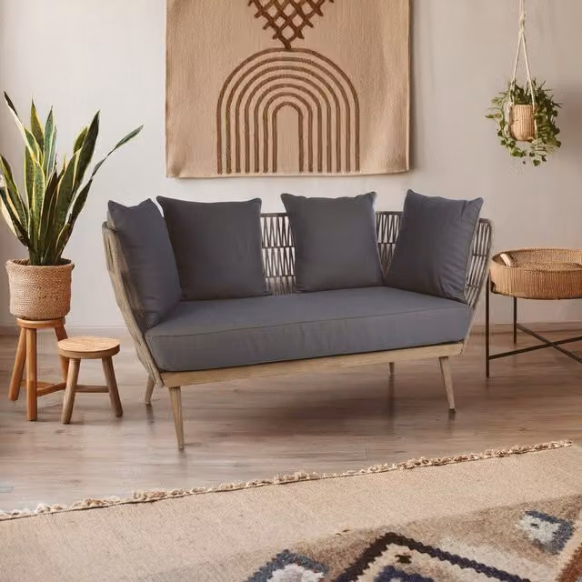 Fifty Five South Scandinavian Grey Rope Sofa – 2