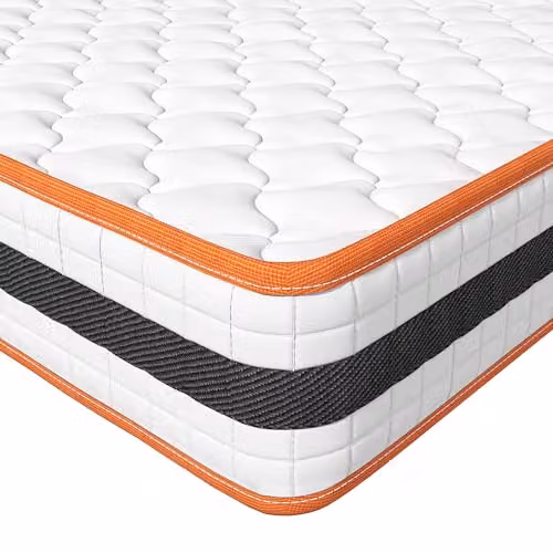 MCC Direct White Hybrid Memory Foam Mattress, OEKO-TEX Certified, W/D/H: 90 x 190 x 20 cm