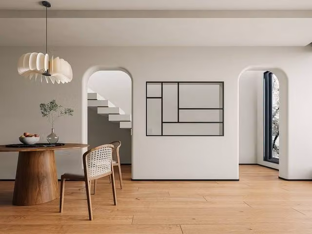 Vente-unique Black Design Powder-Coated Aluminium and Glass Partition, W: 150 cm, H: 105 cm