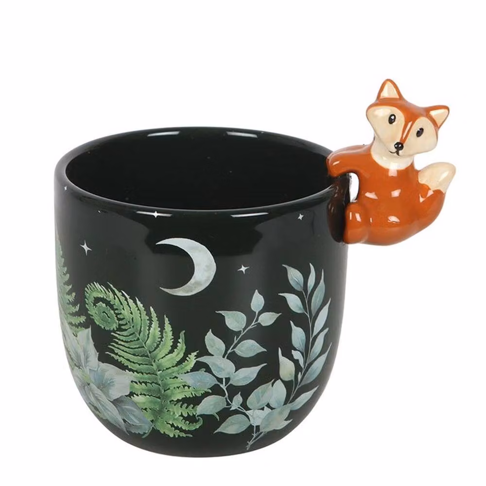 Uniqueful Green Forest Ceramic Plant Pot with Fox Design – 2