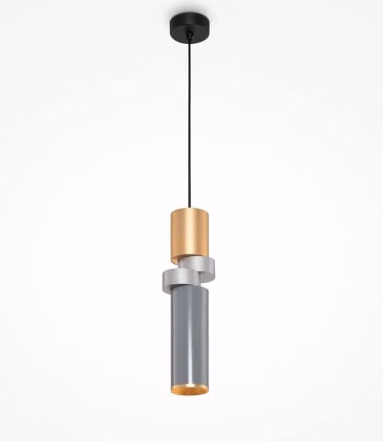 Maytoni Palette II Modern Slim Pendant Ceiling Light, GU10, Grey, Gold/Brass or Silver – 1