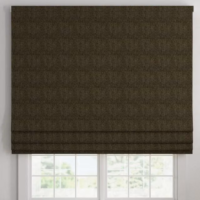 ANTE DECOR Eden Made To Measure Blackout Roman Blind in Mocha Brown