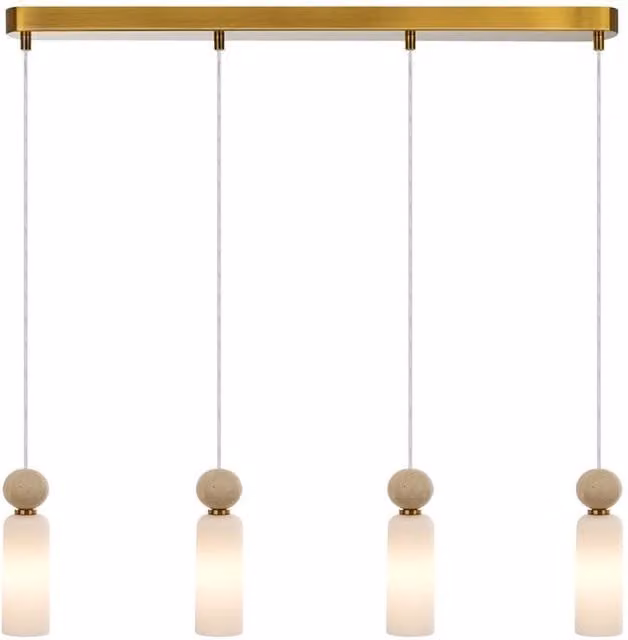Netlighting Santos Bar Pendant Ceiling Light in Gold/Brass