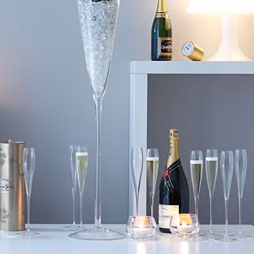 LSA International Grand Champagne Flute Set of 2, Transparent Glass, 100 ml – 2