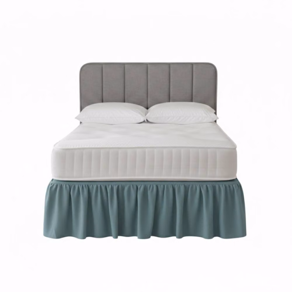 Snug City Super King Polycotton Divan Bed Base Valance Sheet in Duck Egg Blue – 2