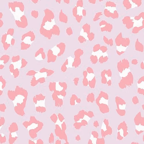 Envy Big Cat Candyfloss Animal Print Wallpaper in Pink and Purple, W/H: 52 cm x 1000 cm
