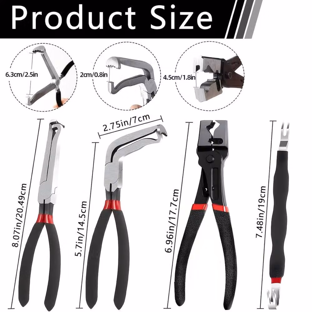 Nordara 3-Piece Car Electrical Disconnect Pliers Connector Repair Tool Set in Black – 2