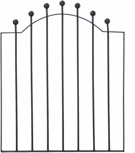 KORVIXA Black Wrought Iron Metal Single Swing Garden Gate – 1