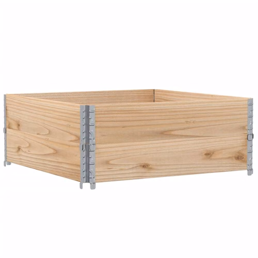 Berkfield Home Garden Wooden Raised Bed Planter in Brown, W/D/H: 100 x 100 x 100 cm – 2