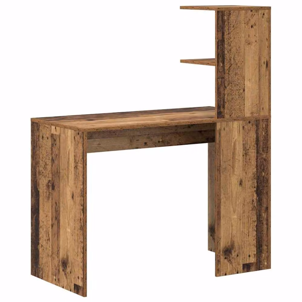 Berkfield Home Minimalist Old Wood Writing Desk in Brown, W: 100 cm, D: 74 cm, H: 74 cm – 6