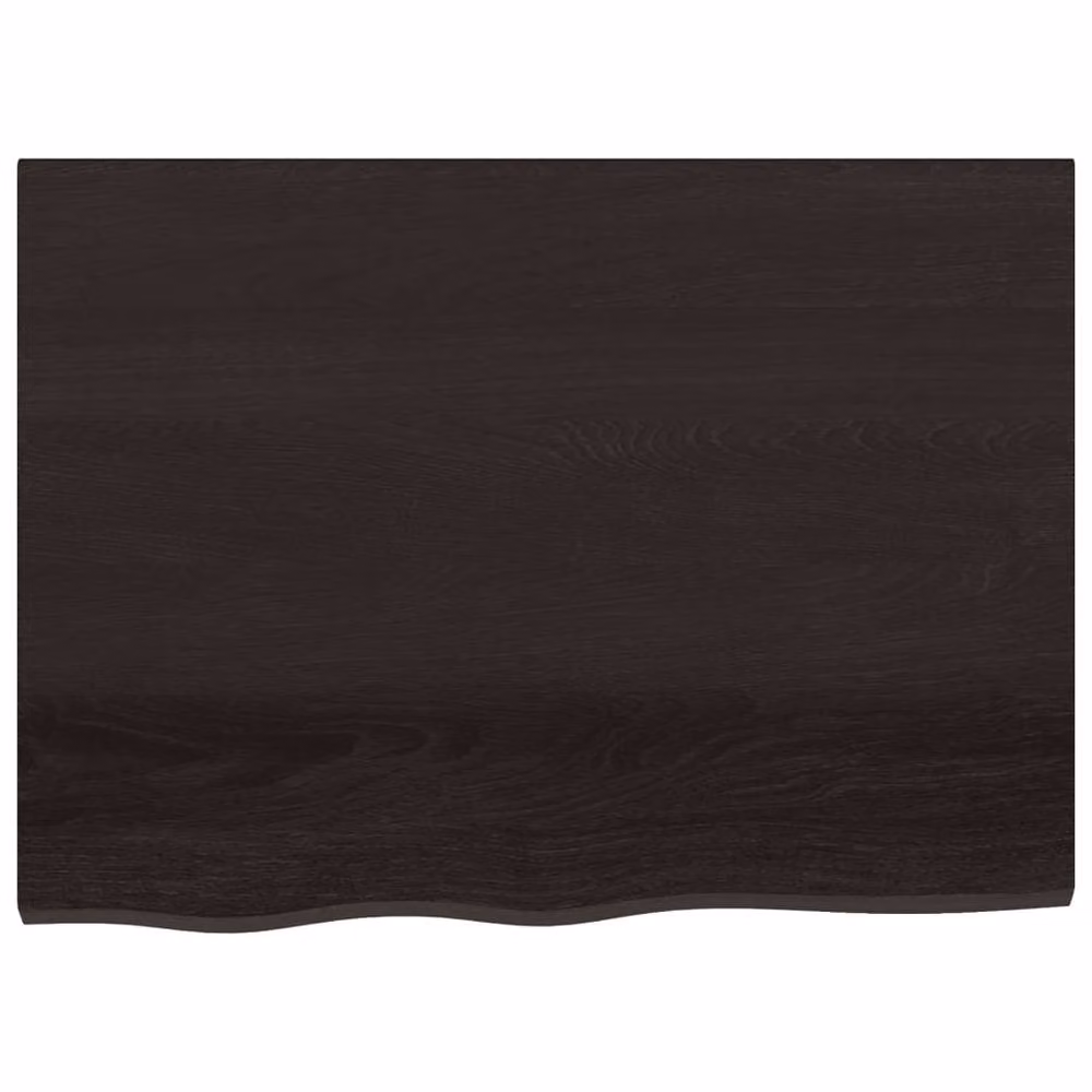 Berkfield Home Beautiful Wall Shelf in Dark Grey and Dark Brown, Made from Treated Solid Oak Wood, W: 80 cm, H: 60 cm, D: 30 cm – 3