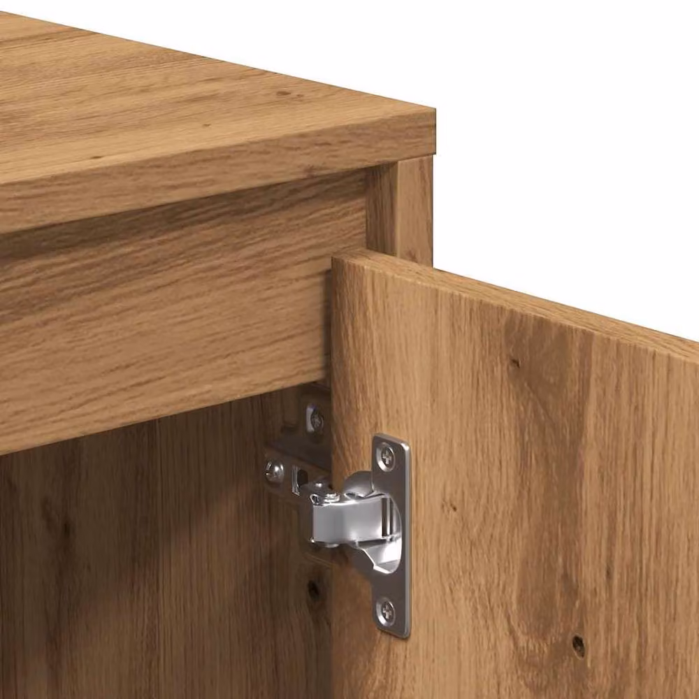 Berkfield Home Artisan Oak TV Cabinet in Brown, W/D/H: 102 x 37.5 x 52.5 cm – 4