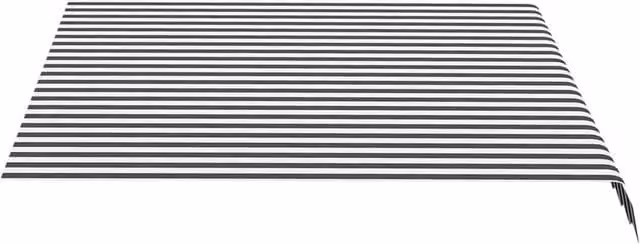 Berkfield Home Replacement Awning Fabric in Black, Anthracite and White, Polyester, W: 3 m, D: 2.5 m