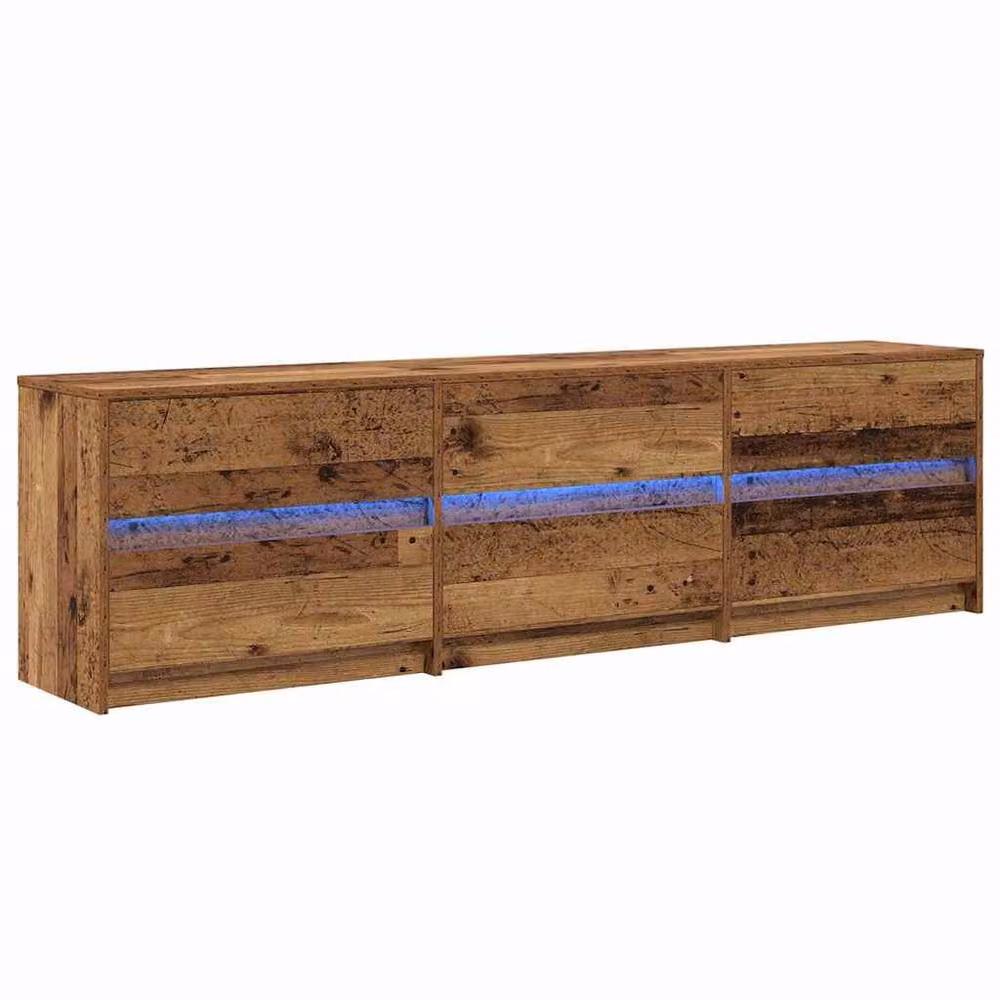 Berkfield Home Rustic Brown TV Cabinet in Engineered Wood and MDF, W/D/H: 180 x 50 x 34 cm – 3