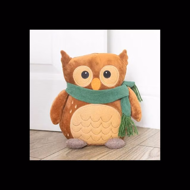 KDMD Oliver Owl Multicolour and Brown Polyester Doorstop – 1