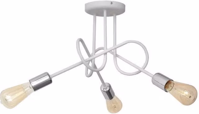 Netlighting Oxford Multi Arm Semi Flush Ceiling Light in White and Chrome