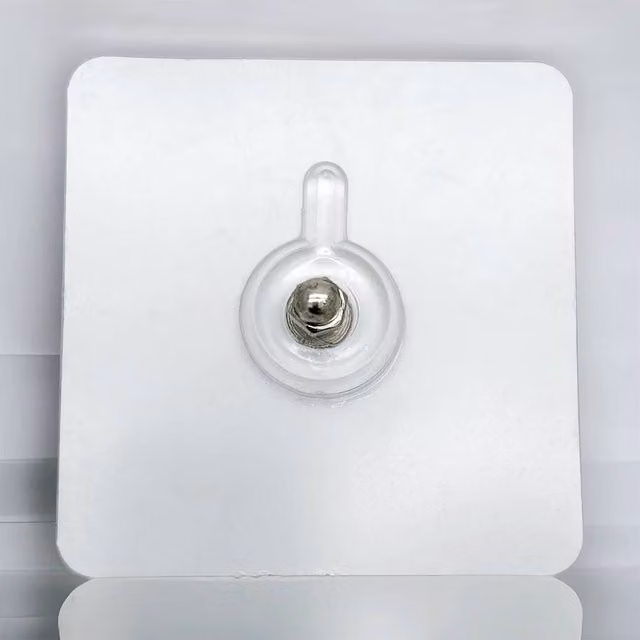 VOGREX 20-Piece Pack of Clear Seamless Punch-Free Wall Hooks for Photo Hanging – 1