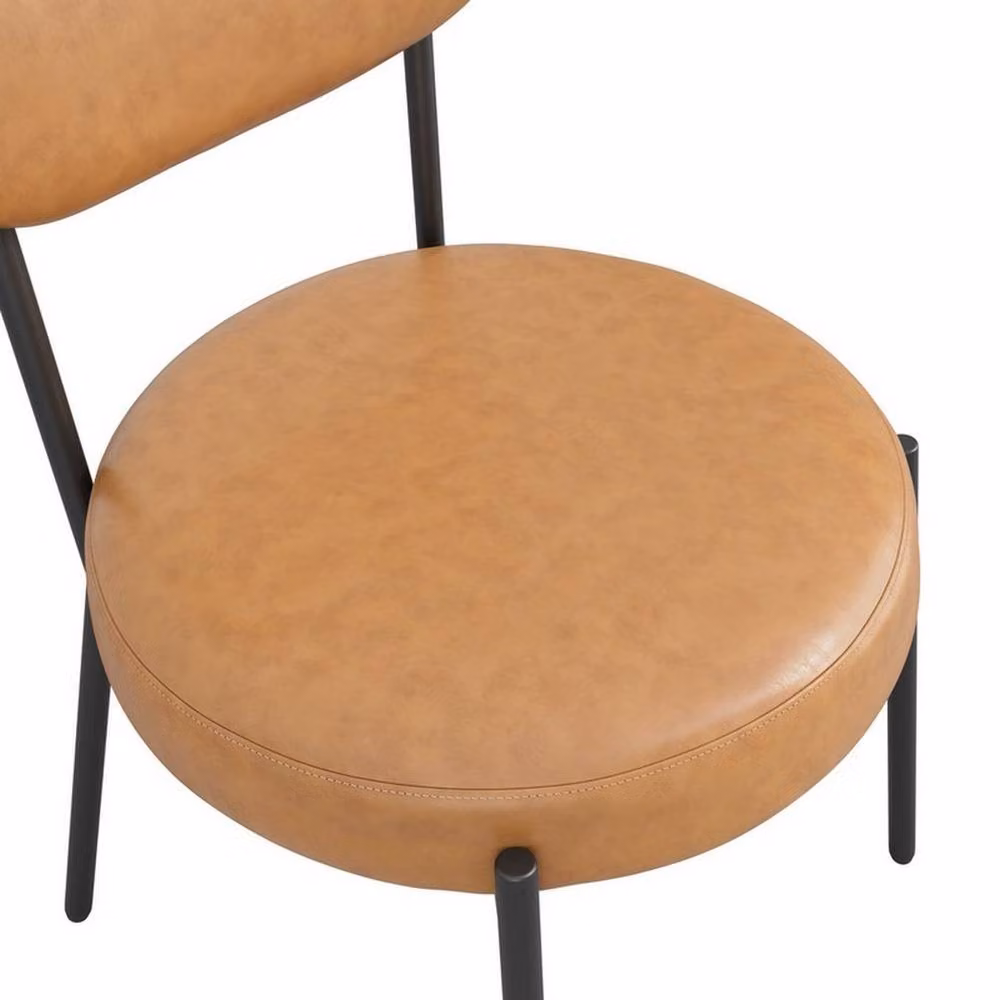 Lemon Pavilion Furniture Smith Dining Chairs, Set of 2, Caramel and Black, W/D/H: 48 x 50 x 79 cm – 4