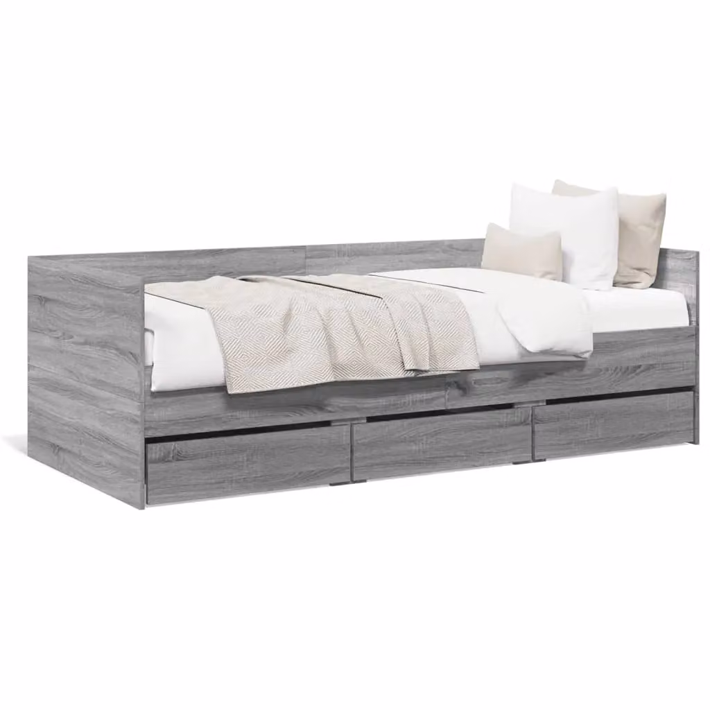 Berkfield Home Grey Sonoma Daybed with Drawers, W/D/H: 90 x 190 cm – 2