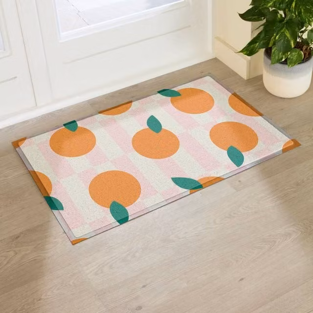 Artsy Mats Elizabeth Olwen Oranges Indoor/Outdoor Doormat, Multicolour, W/D/H: 90 x 60 cm – 1