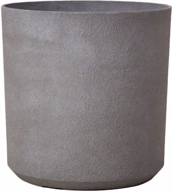 Primrose Grey Volcanic Round Cylinder Planter Tub