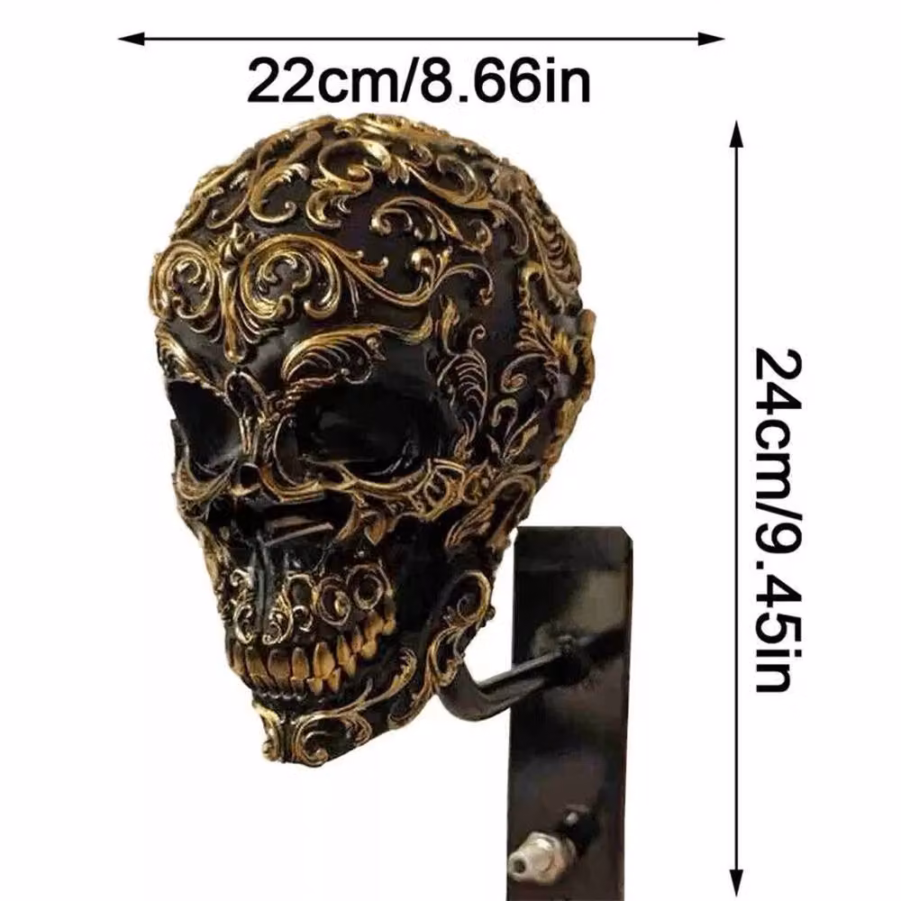 PAWNORA Wall Mounted Adult Helmet Hanger, Black, W: 24.0 cm, D: 22.0 cm – 2