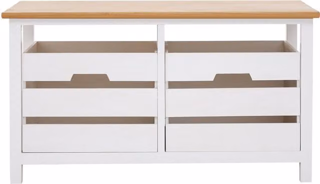 Orsina Modern 2 Drawer Compact Storage Chest in White