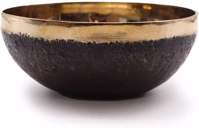 KDMD Handmade Black Metal Singing Bowl, 17 cm