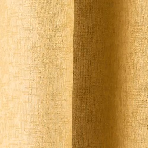 Enhanced Living Ochre Thermal Eyelet Curtains, Plain Textured Noise Reducing Dim Out Fabric, W/D/H: 117 x 229 cm – 3