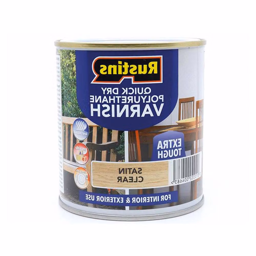 Rustins Water Based Quick Drying Non-Yellowing Wood Varnish, Clear Satin, 500ml – 2