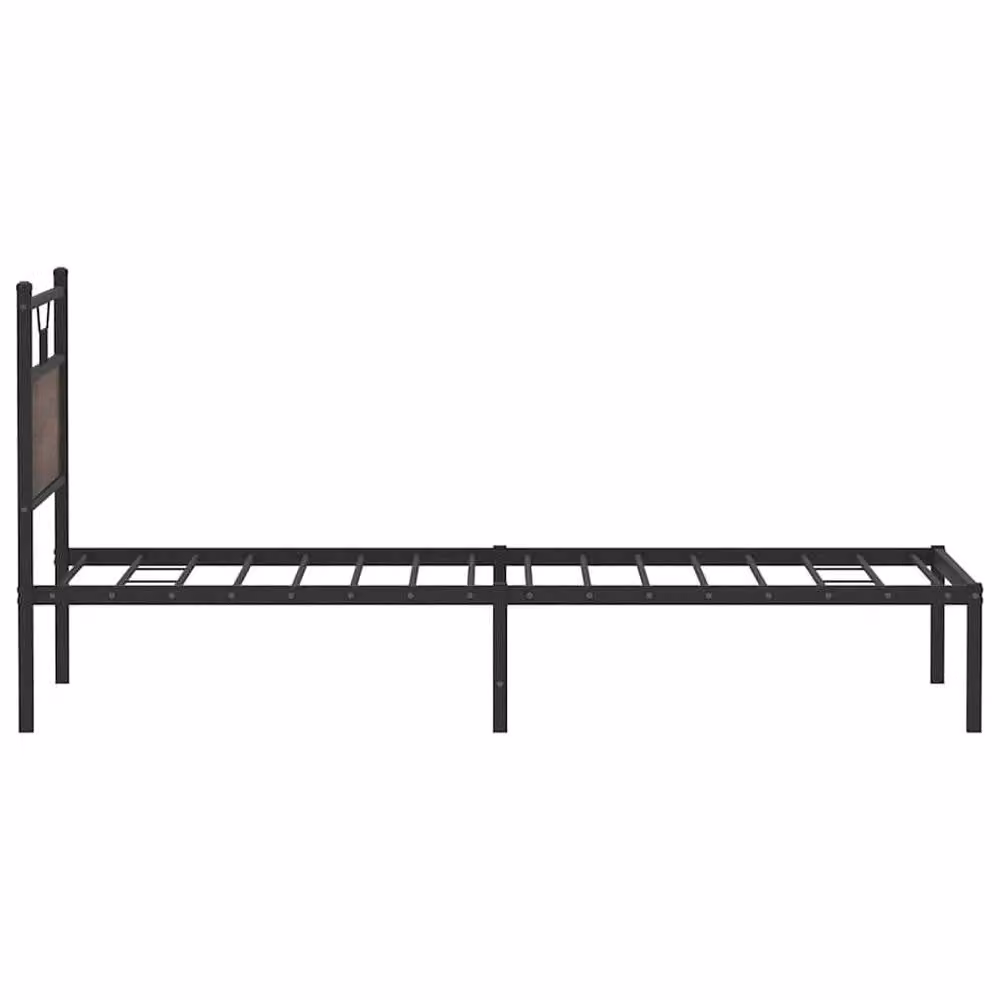 Berkfield Home Bed Frame in Brown Oak, Engineered Wood, W: 107 cm x L: 203 cm – 4