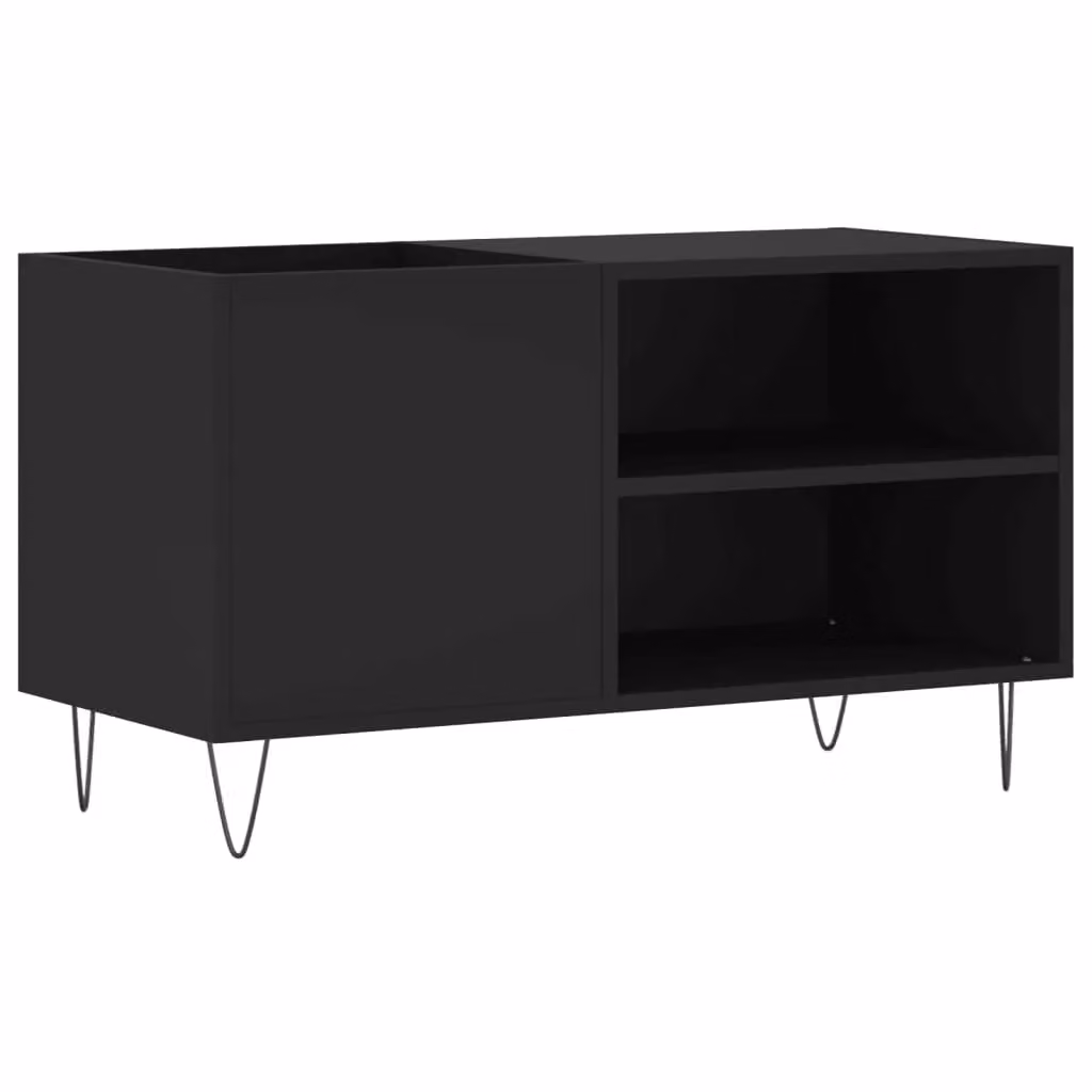 Berkfield Home Record Cabinet in Black, W/D/H: 85 x 38 x 48 cm – 2