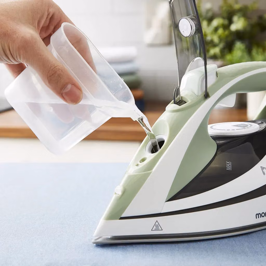 Morphy Richards Steamflow Turbo Steam Iron with Ceramic Soleplate, 2400W, Green and Grey – 7
