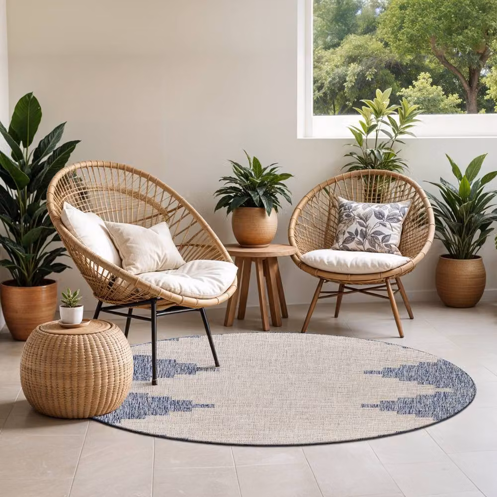 Livabliss Aegean Modern In- & Outdoor Rug in Blue, Beige, Pink, Black and Grey, W: 160 cm, L: 230 cm – 3