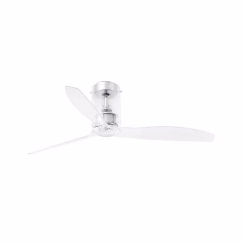 Faro Barcelona Ceiling Fan in Transparent and Grey with Remote Control – 1