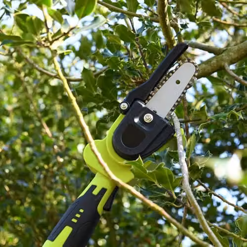 Garden Gear 12V 2-in-1 Telescopic Chainsaw and Handheld Cordless Mini Pole Saw with 2.0Ah Lithium-Ion Battery in Green – 4