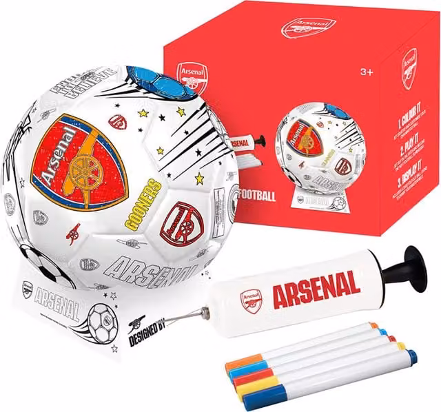 Arsenal FC Colour In Mini Football Set, Multicoloured PVC Plastic
