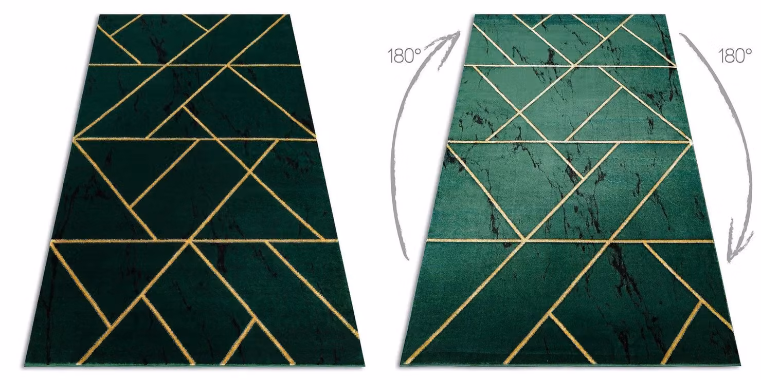 RugsX Emerald Green Geometric Rectangular Rug, W: 120 cm, L: 170 cm – 2