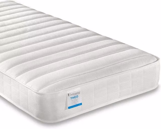 Mya White Triple Sleeper Bunk Bed with Metal Frame and Fabric Pocket Spring Mattresses