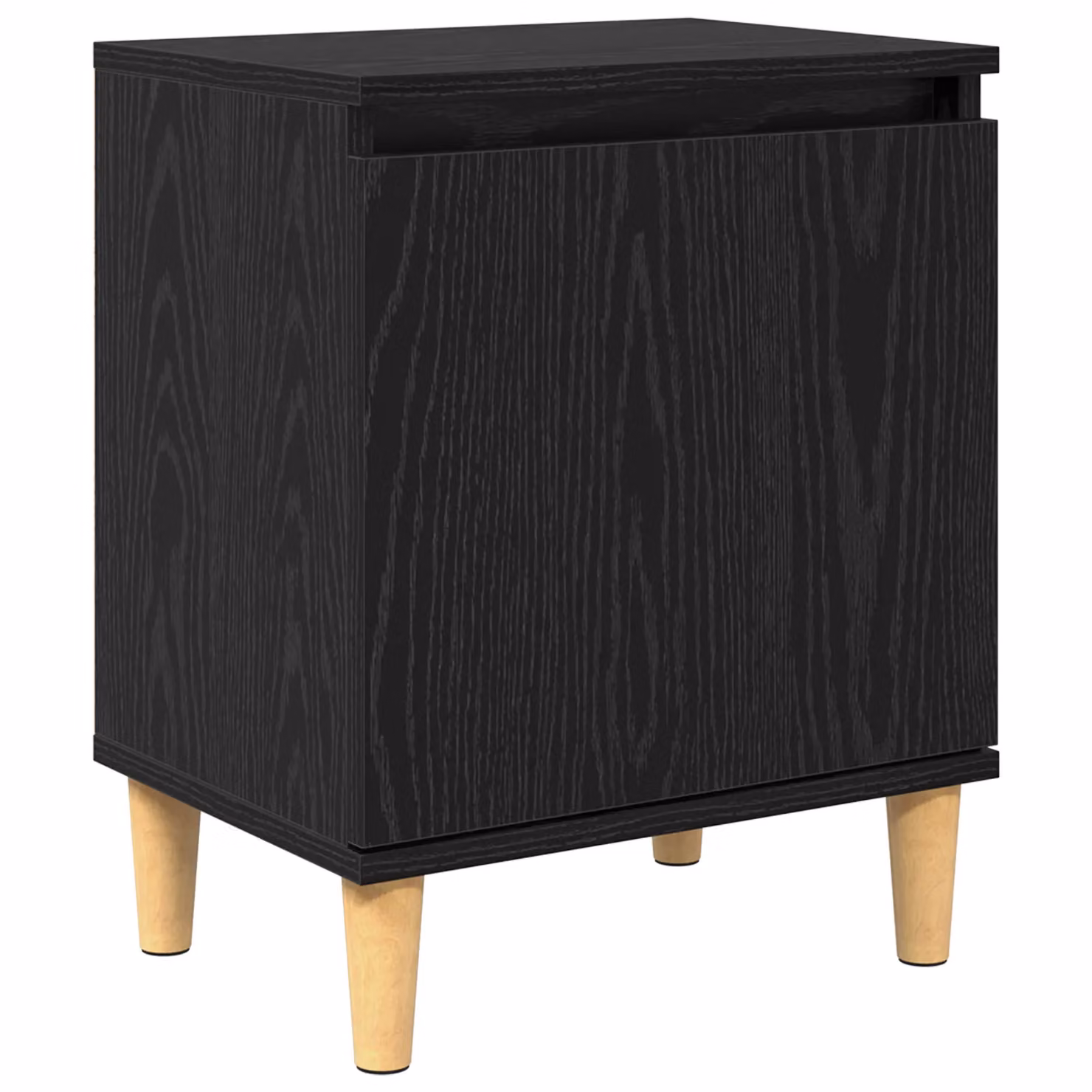 Berkfield Home Black Oak Nightstand, Black, W/D/H: 40 x 30 x 50 cm – 2
