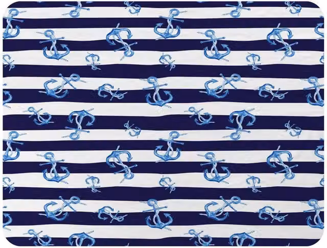 Benjamin Tate Design Maritime Blue Striped Fleece Blanket, W/D/H: 120 x 150 cm – 2