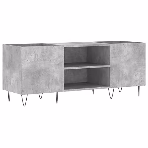 vidaXL Record Cabinet in Concrete Grey, W/D/H: 121 x 38 x 48 cm