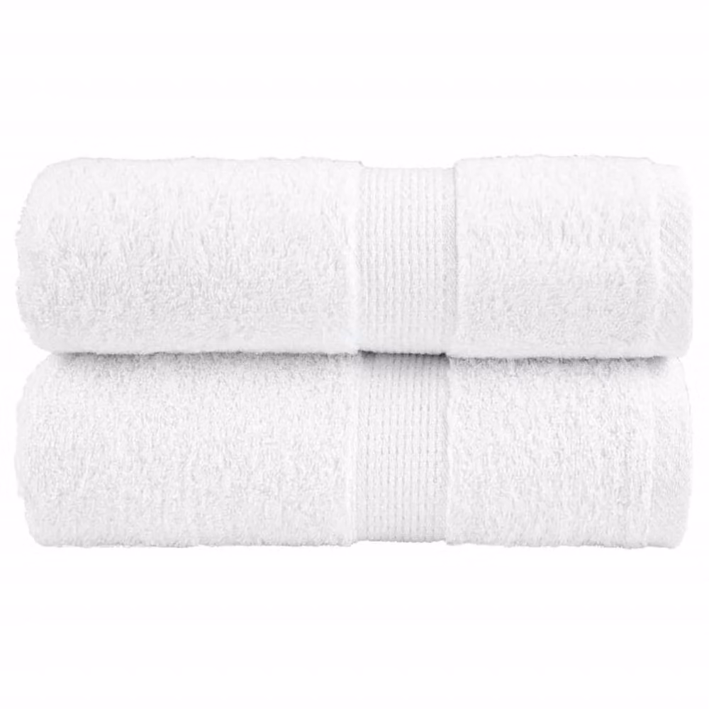 Berkfield Home SOLUND Premium Cotton Terry Soap Towels, White, 2 Pack, W/D/H: 30 x 30 x 30 cm, 600gsm – 2