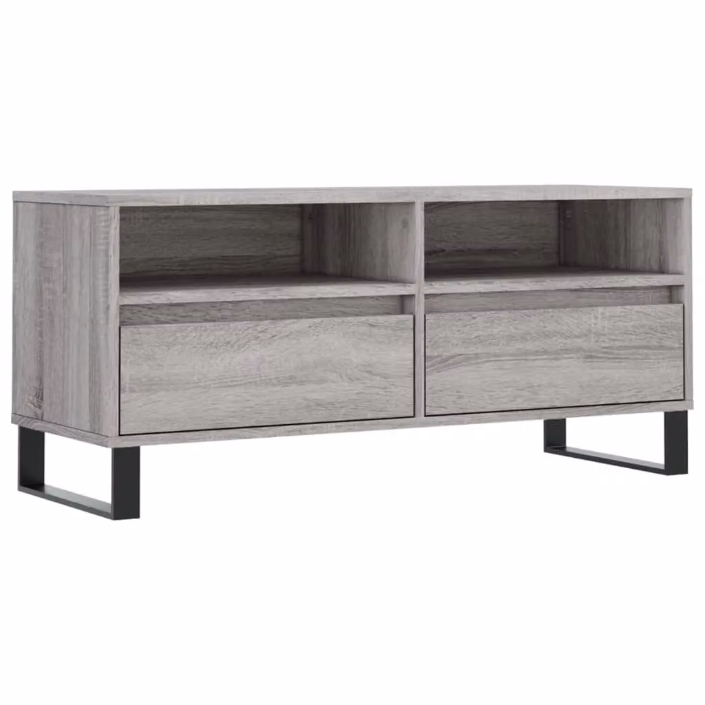 Berkfield Home Modern Grey Sonoma TV Cabinet W/D/H: 100 x 34.5 x 44.5 cm – 2